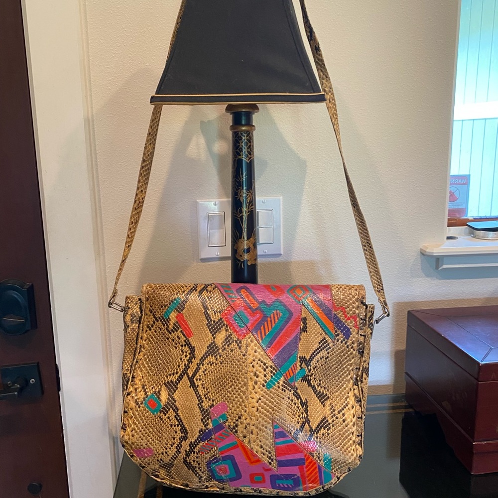 Python Crossbody Vintage Large Python Snake Vinta… - image 4